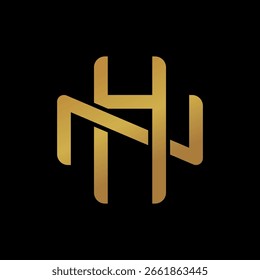 HN- oder NH-Monogramm-Logos überlappen sich.