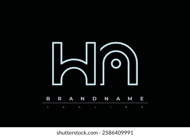 HN Technology Letter Logo Template. This tech letter logo is a graphic mark that uses letters to represent a technology company.