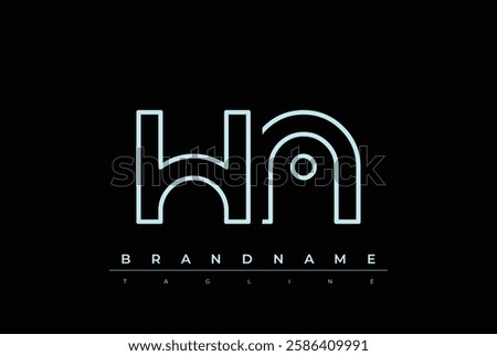 HN Technology Letter Logo Template. This tech letter logo is a graphic mark that uses letters to represent a technology company.