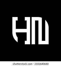 HN Unique abstract geometric vector logo design