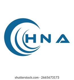 Design de carta HNA. Design do logotipo da tecnologia da carta HNA em um fundo branco. HNA Monogram design logotipo para um empresário e empresa.