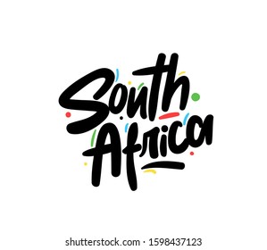 Hnadwritten city and country names lettering