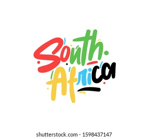 Hnadwritten city and country names lettering