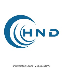 HND letter design. HND letter technology logo design on a white background. HND Monogram logo design for an entrepreneur and business.