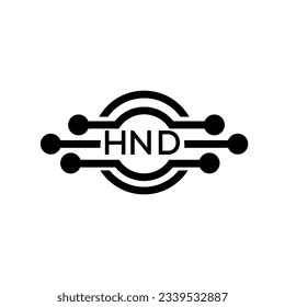 HND letter logo. HND best white background vector image. HND Monogram logo design for entrepreneur and business.	
