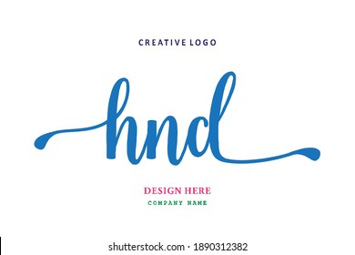 HND lettering logo is simple, easy to understand and authoritative