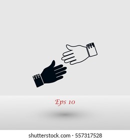 hnds icon vector, flat design best vector icon