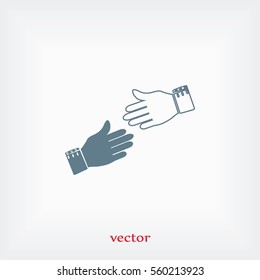hnds icon vector, flat design best vector icon