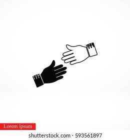 hnds icon vector, flat design best vector icon
