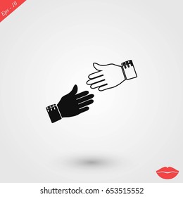 hnds icon vector, flat design best vector icon