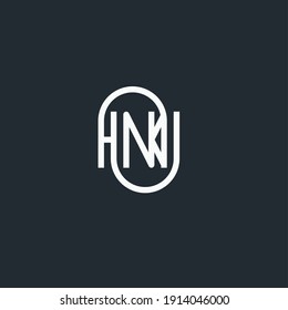 HNK logo initial letter white logo on dark background vector,
