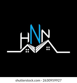 Diseño de logotipo de HNN Real State, logotipo simple y moderno de HNN. Diseño de alfabeto lujoso de HNN  