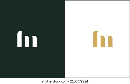 HN,NH Abstract Letters Logo Monogram