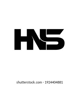 HNS letter monogram logo design vector