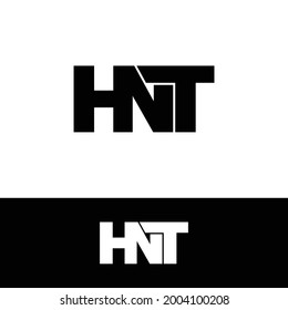 Vector de diseño de logotipo de monólogo de letra HNT