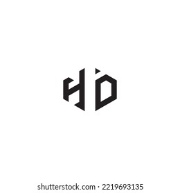 Concepto abstracto de HO en diseño profesional de alta calidad que se imprimirá bien en cualquier medio impreso