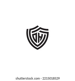 HO abstract line shield concept in high quality professional design that will print well across any print media