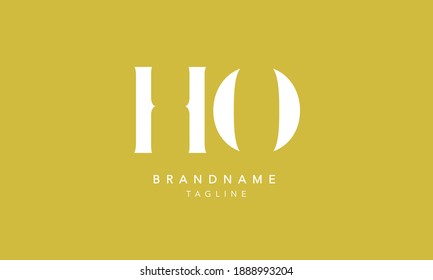 HO Alphabet initial Letter Monogram Icon Logo vector illustration