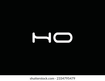 HO Alphabet letters design and Monogram logo