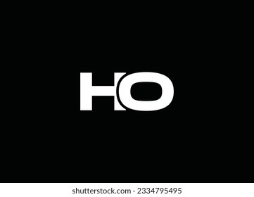 HO Alphabet letters design and Monogram logo
