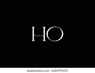 HO Alphabet letters design and Monogram logo