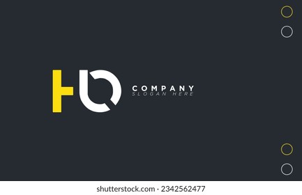 Letras alfabéticas HO Logotipo de monograma OH, H y O inicial
