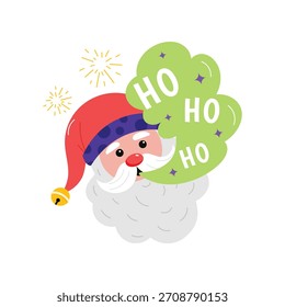 ilustração de adesivo vetor Ho Ho Ho Balloon.