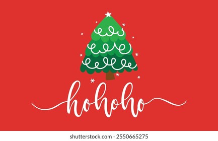 Ho Ho Ho - banner with free copy space. Xmas sale. Santa Claus message banner. 