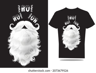 HO HO HO beard t-shirt design