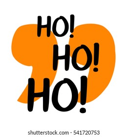 Ho Ho Ho! (Brush Lettering Vector Illustration Design)