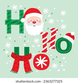 Ho ho ho cartoon vector image