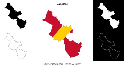 Ho Chi Minh mapa de estrutura de tópicos em branco definido