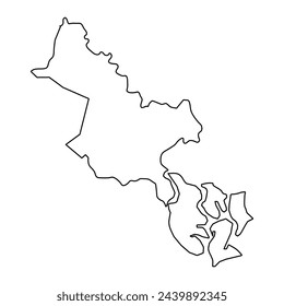 Ho Chi Minh City map, administrative division of Vietnam. Vector illustration.