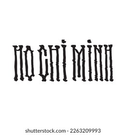 Ho Chi Minh Handwritten city name.Modern Calligraphy Hand Lettering for Printing,background ,logo, for posters, invitations, cards, etc. Typography vector.