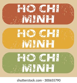 Ho Chi Minh on colored background