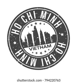 Ho Chi Minh Vietnam Asia Stamp Logo Icon Symbol Design Skyline City