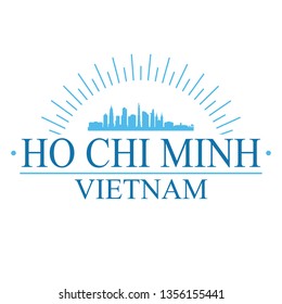 Ho Chi Minh Vietnam. Banner Design. City Skyline. Silhouette Vector. Famous Monuments.