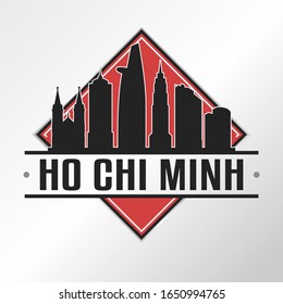 Ho Chi Minh Vietnam Skyline Logo. Adventure Landscape Design Vector Illustration.