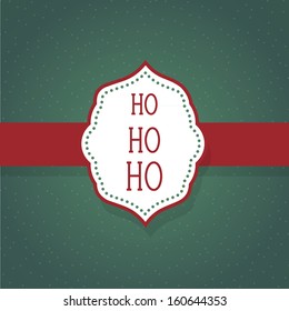 Ho ho ho. Christmas background inspiration. Traditional colors. Vector illustration, flat design