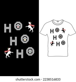 Ho Ho Ho- Christmas Dog T-shirt Design Dog Shirt, Christmas Dogs Shirt, Funny Dog Xmas Shirt, Dog Lover Gifts, Merry Christmas Shirt.