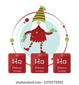 Ho ho ho ho gráfico vectorial de la ciencia del elfo de Navidad