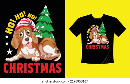 ho ho ho Christmas t shirt design free vector svg design template  svg