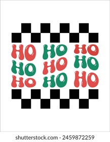 HO HO HO Christmas t shirt design.	