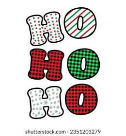  Ho ho ho. Christmas T-shirt Design.