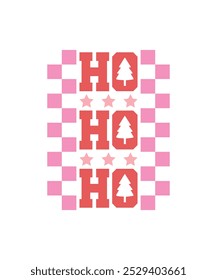 Ho Ho Ho Navidades Vector Diseño, Ilustración, Navidades Camiseta, Tipografía, Clipart, Etiqueta engomada, Maqueta