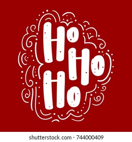 Tarjeta de felicitación vectorial de Navidad Ho Ho Ho Ho Ho Ho