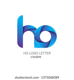 ho circle lowercase design of alphabet letter combination with infinity suitable as a logo for a company or business - Vector