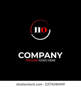 Plantilla de diseño de logotipo de letras modernas creativas de HO
