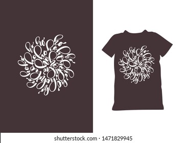 Ho ho ho hand drawn vector lettering. Joyful white calligraphic text isolated. typography quote for holiday t-shirt, banner, design