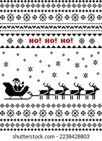 Ho Ho Holiday Sweater ,ugly design Christmas 